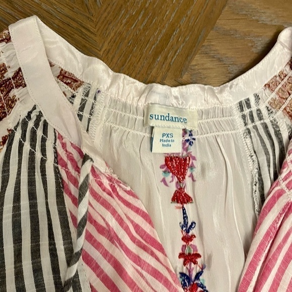 Sundance Laisella Embroidered Maxi Kaftan Dress long sleeve - Picture 6 of 15